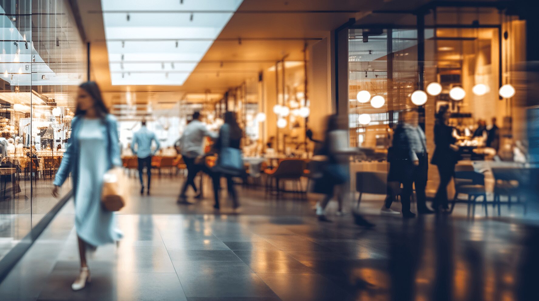 people in a mall