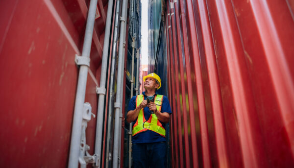 industrial engineer checking inventory
