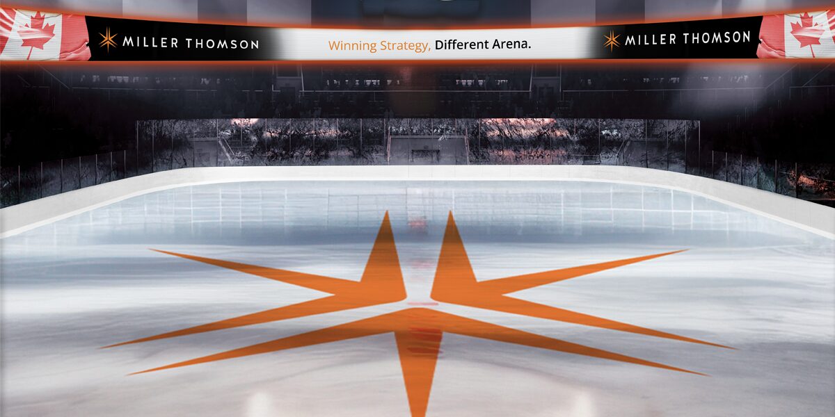 Hockey arena featuring Miller Thomson.