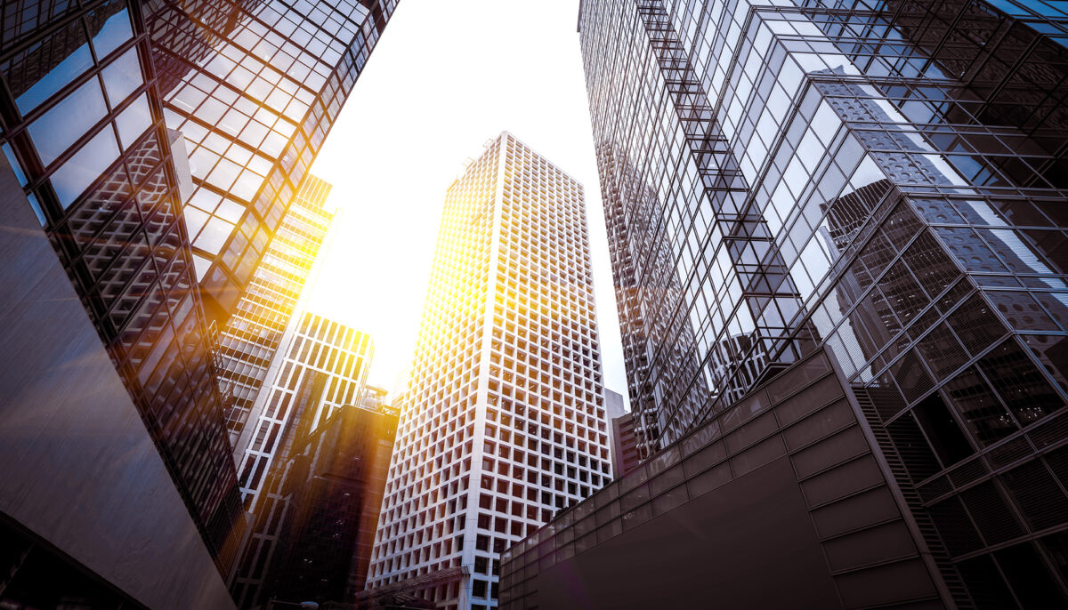 High rise office towers