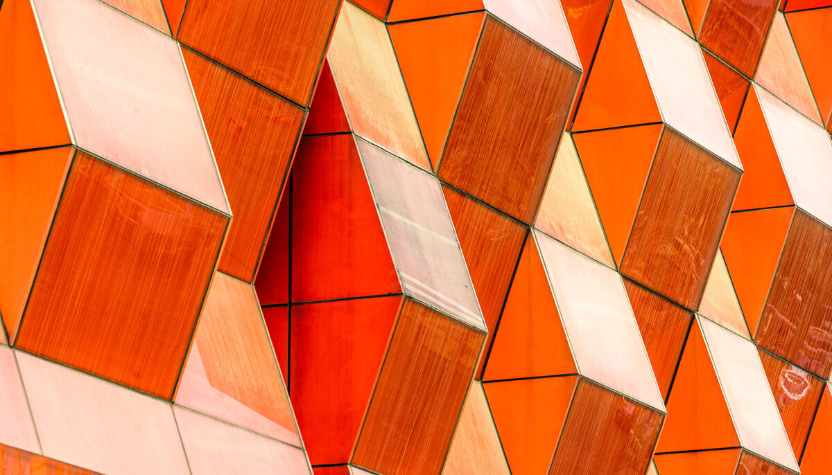 Abstract orange blocks