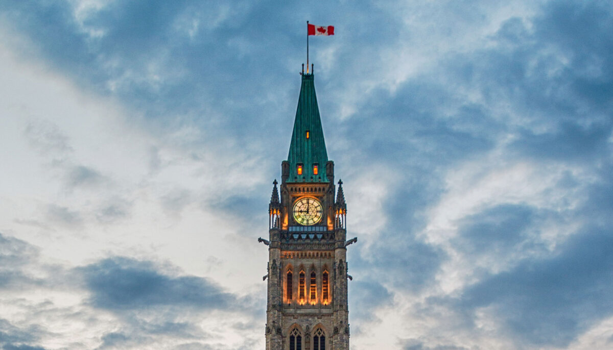 Peace Tower on Parliament Hill in Ottawa, Canada
