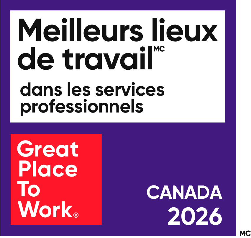 Meilleurs lieux de travail dans les services professionnels 2026 - Great Place to Work Canada