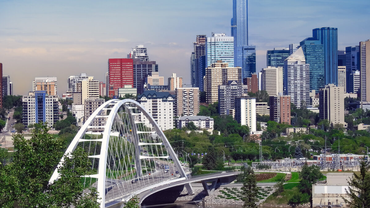 Downtown Edmonton from across the Saskatchewan River