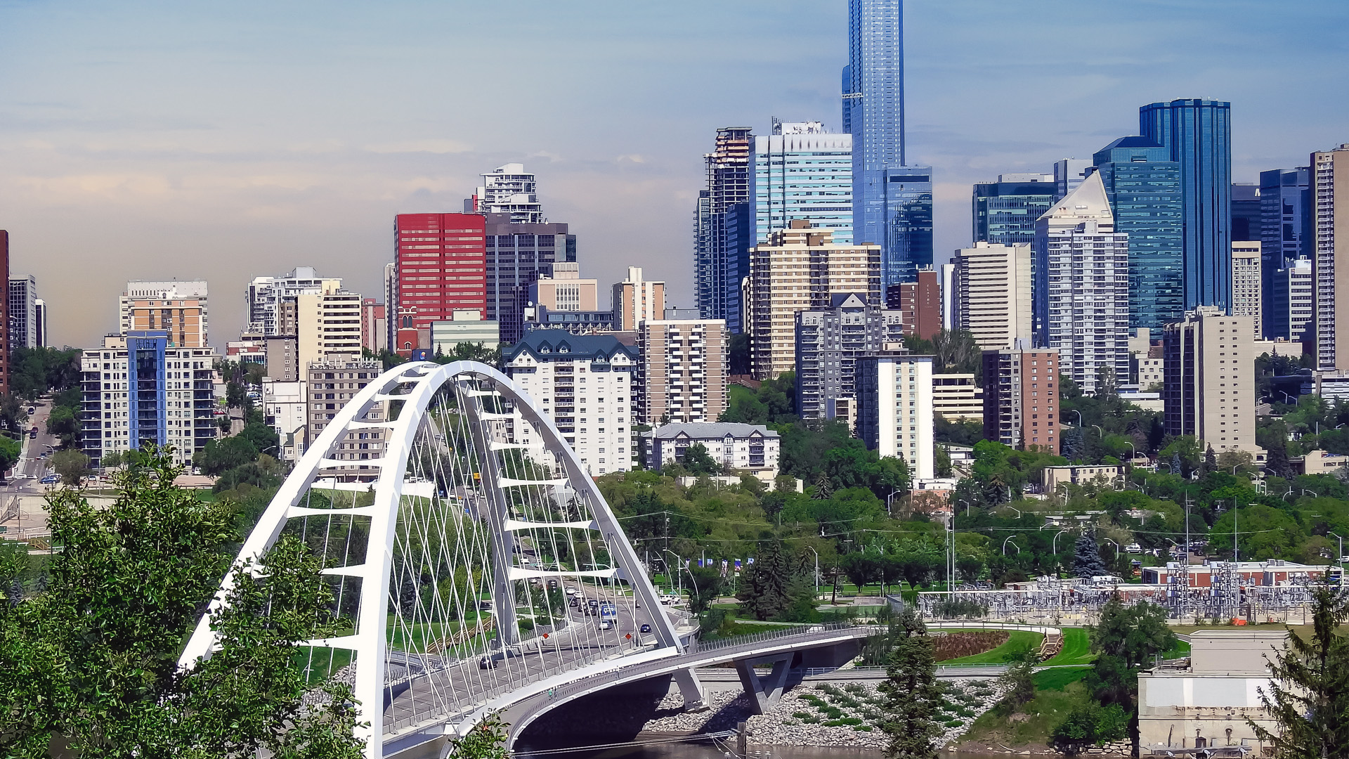 Downtown Edmonton from across the Saskatchewan River